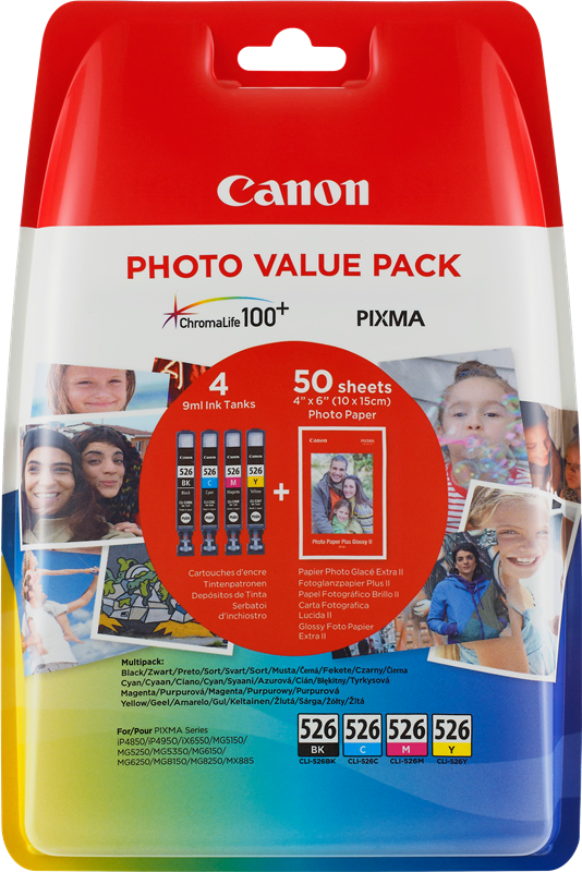 Canon CLI-526 Photo Value Pack negro / cian / magenta / amarillo Value Pack