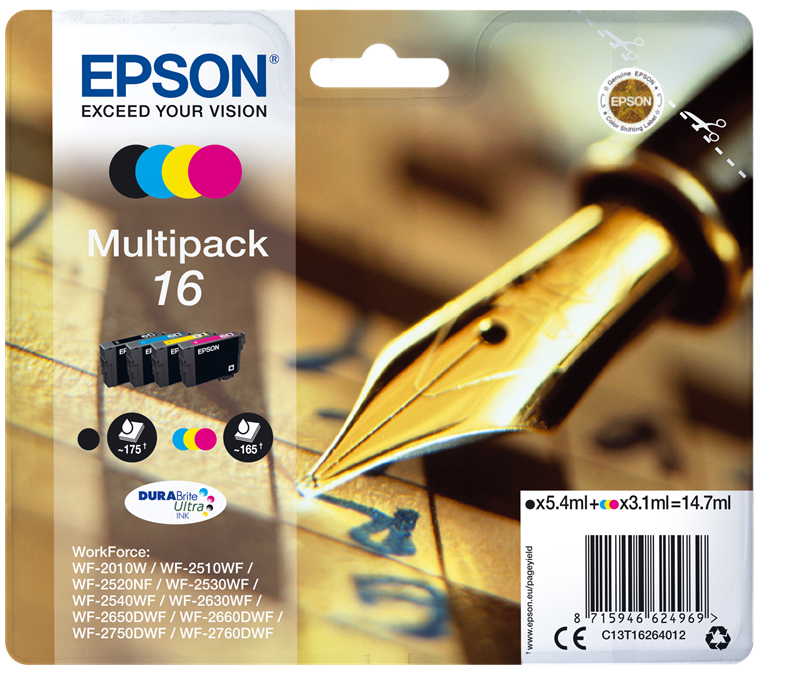 Epson T1626 Multipack negro / cian / magenta / amarillo