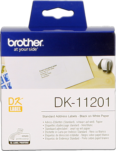 Brother DK-11201 Etiquetas de dirección 29x90mm Negro sobre blanco