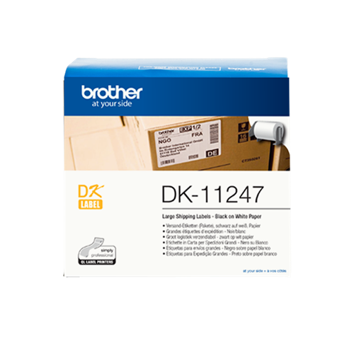 Brother DK-11247 Etiquetas de envío 103x164mm Negro sobre blanco