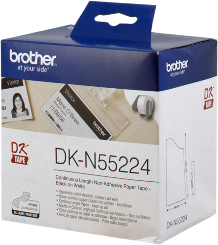 Brother DK-N55224 Rollo de papel 54mm x 30,48m Blanco