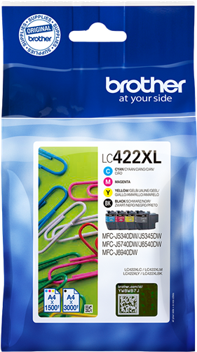 Brother LC-422XL Multipack negro / cian / magenta / amarillo