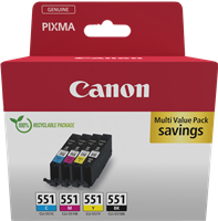 Canon CLI-551 Multipack negro / cian / magenta / amarillo