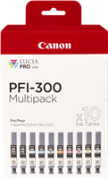 Canon PFI-300 10 Tintentanks Multipack Negro (mate) / Negro (foto) / cian / magenta / amarillo / cian / magenta / Rojo / Gris / Transparente