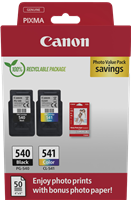 Canon PG-540+CL-541 negro / varios colores / Blanco Value Pack