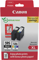 Canon PG-595XL+CL-586XL negro / varios colores / Blanco Value Pack