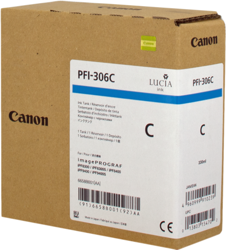 Canon PFI-306c cian Cartucho de tinta