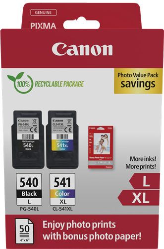 Canon PG-540L+CL-541XL negro / varios colores Value Pack