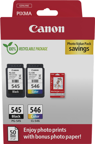 Canon PG-545 + CL-546 negro / varios colores / Blanco Value Pack