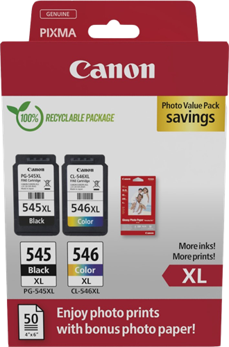 Canon PG-545XL + CL-546XL negro / varios colores Value Pack