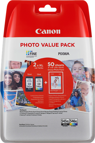 Canon PG-545XL + CL-546XL Photo negro / varios colores Value Pack