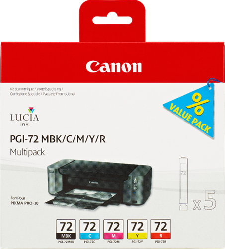 Canon PGI-72 Multipack negro / cian / magenta / amarillo / Rojo