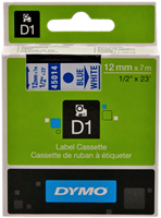 DYMO Cinta mecanográfico Azul sobre blanco