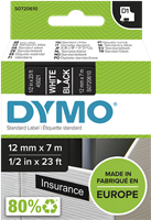 DYMO Cinta mecanográfico Blanco sobre negro