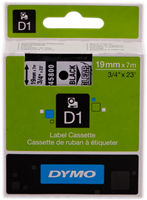 DYMO Cinta mecanográfico Negro sobre transparente