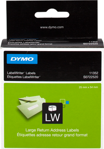 DYMO 11352 Etiquetas de dirección 54x25mm Blanco