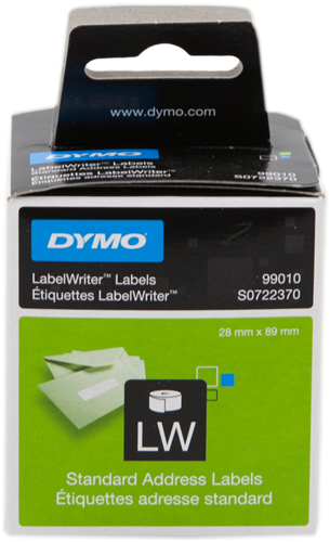 DYMO 99010 Etiquetas para direcciones 89x28mm Blanco