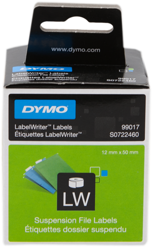 DYMO 99017 Etiquetas para carpetas colgantes 50x12mm Blanco