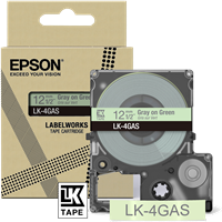 Epson LK-4GAS Cinta mecanográfico GrissobreVerde claro