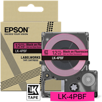 Epson LK-4PBF Cinta mecanográfico negrosobreRosa