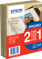 Epson Papel fotográfico brillante premium 10x15cm Blanco