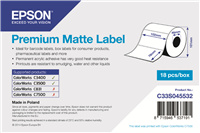 Epson Premium Matte Label - 102 x 76mm Blanco