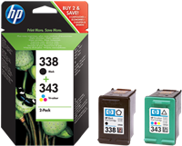 HP 338 + 343 Multipack negro / varios colores