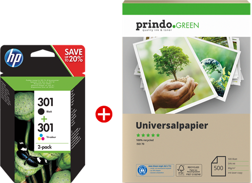 HP Envy 5530 e-All-in-One + Prindo Green Recyclingpapier 500 Blatt