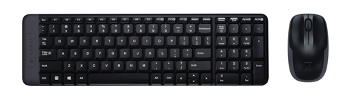 Logitech MK220 - Conjunto de teclado y ratón negro
