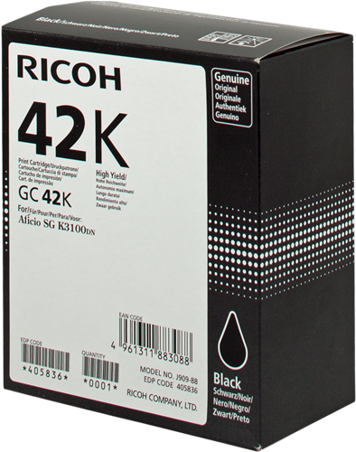 Ricoh Cartucho de gel GC 42 bk negro