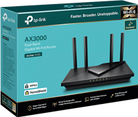 TP-Link Router Wi-Fi 6 Gigabit de doble banda AX3000 negro
